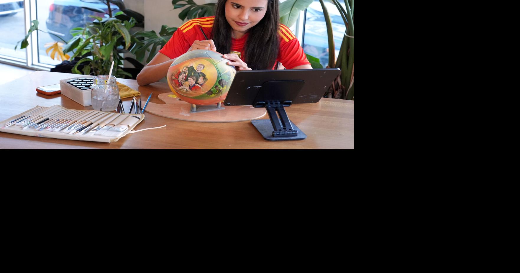 In Miami, soccer balls are turned into one-of-a-kind art as World Cup nears