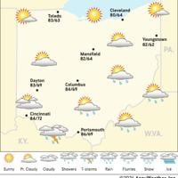 AP GG OH0627 WEATHER MAP