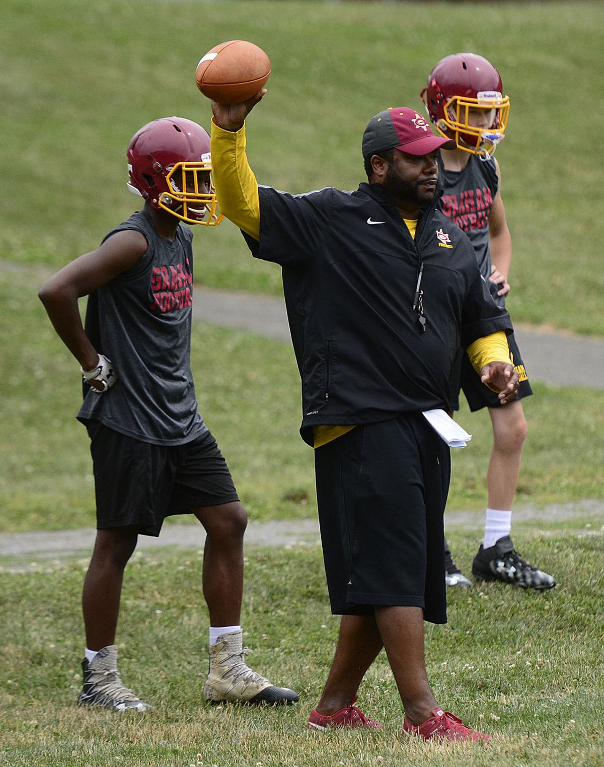 Slideshow Graham High School's first football practice of 2018