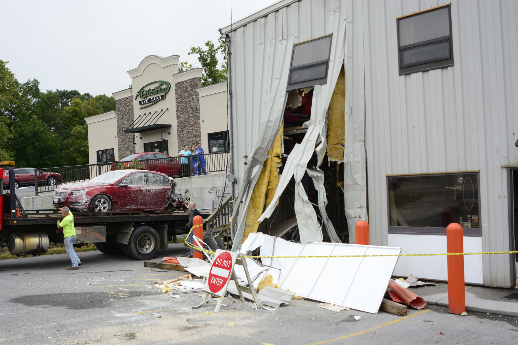 Tractor-trailer Hits Vehicle, Crashes Into Side Of Building | News ...