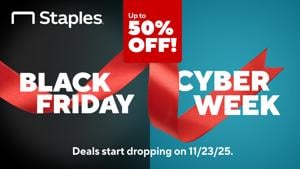 Staples Unveils 2025 Black Friday and Cyber Week Deals with Up to 50% Off in Savings