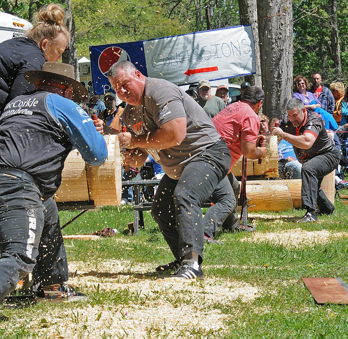 Annual Lumberjack Competition and Ramp Feast draws crowd to Camp Creek