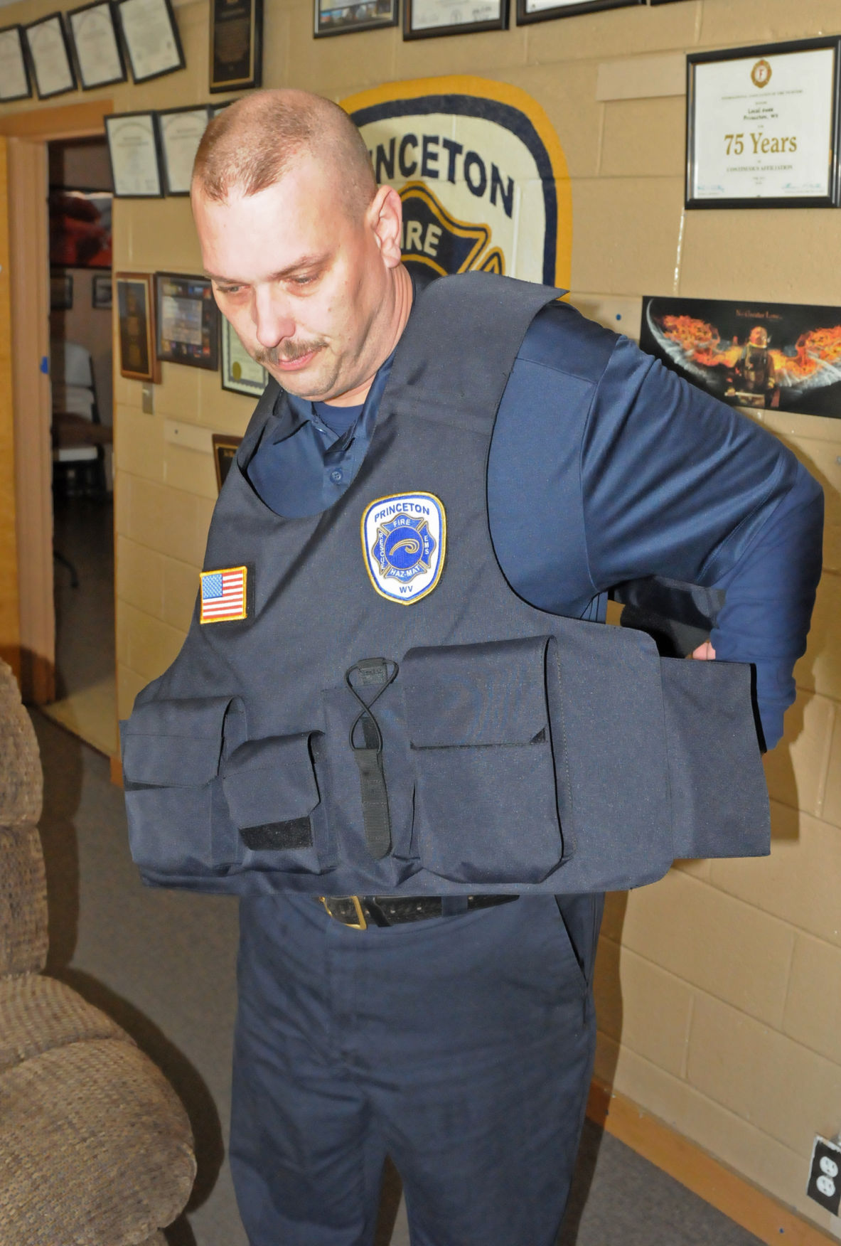 Princeton firefighters receive new ballistic vests News