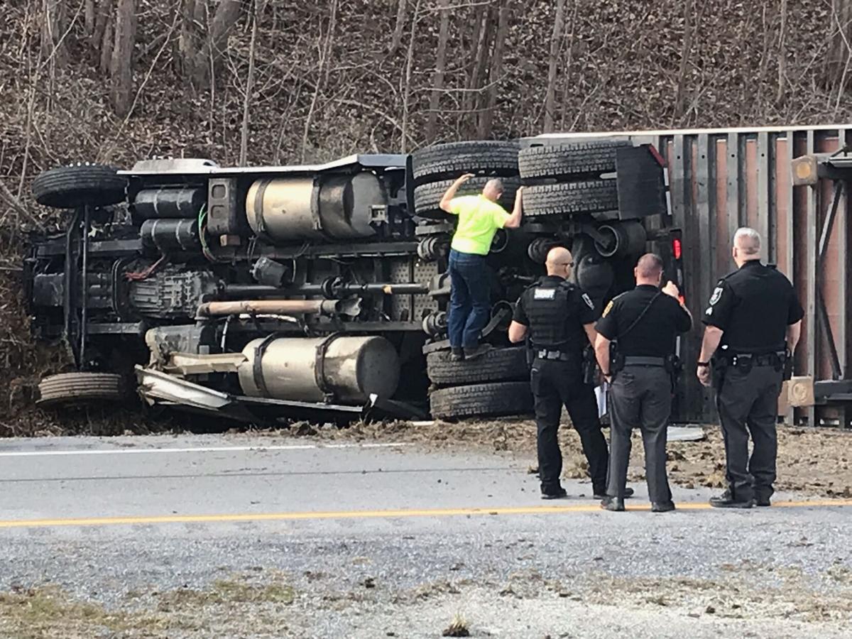 Tractor-trailer crash causing eight-mile backup on I-77 North in