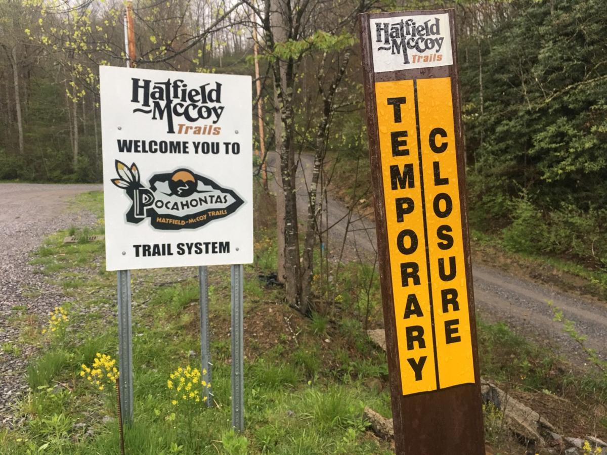 Hatfield-McCoy temporary closure sign
