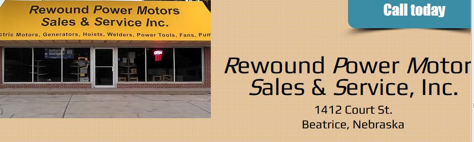 Rewound Power Motor Sales Service