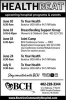 BEATRICE COMMUNITY HOSPITAL - Ad from 2026-06-05