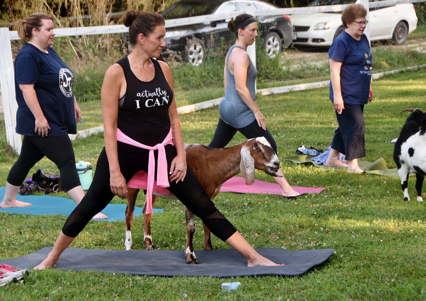 Beatrice YMCA instructs goat yoga classes at local rescue center