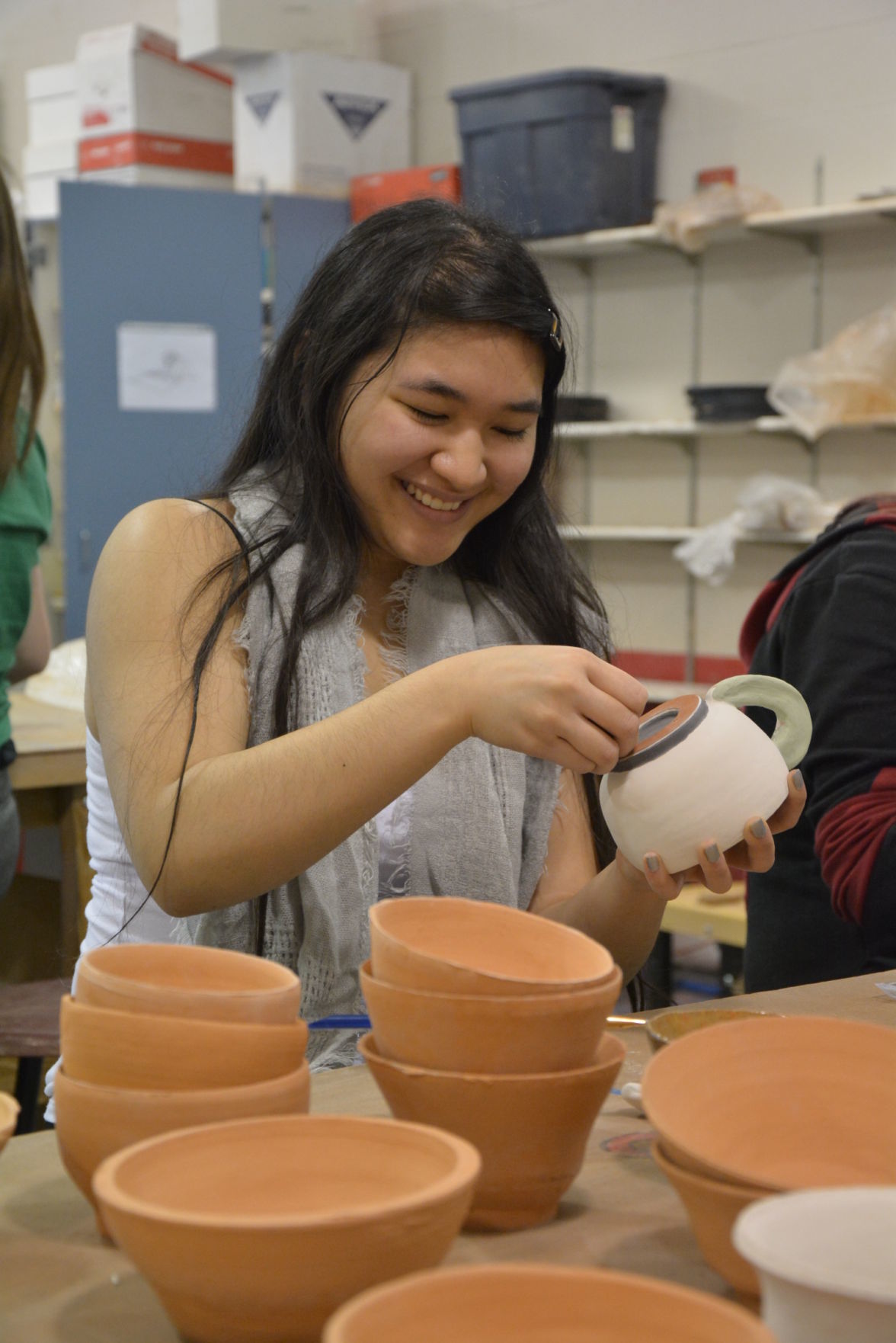 Students donate bowls for soup luncheon