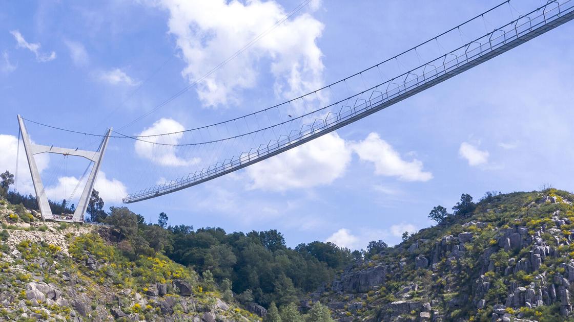 World's longest pedestrian suspension bridge opening in Portugal