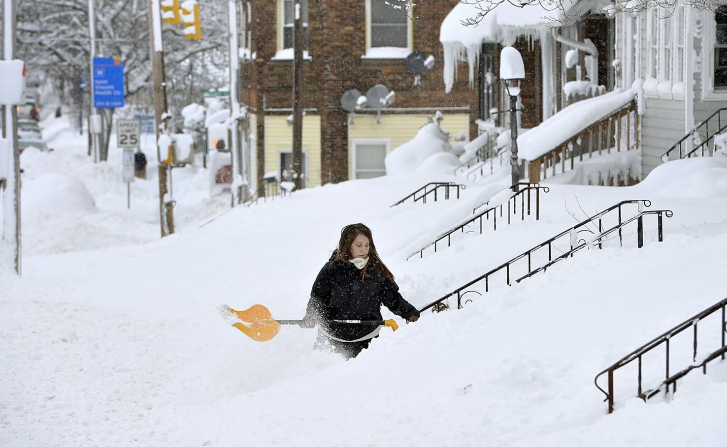 Photos: 60-plus inches of snow in Erie, Pa., as winter weather wallops