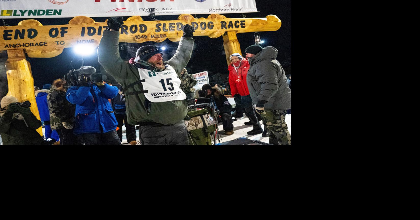 Former reality TV star Jessie Holmes repeats as champion of the grueling Iditarod sled dog race