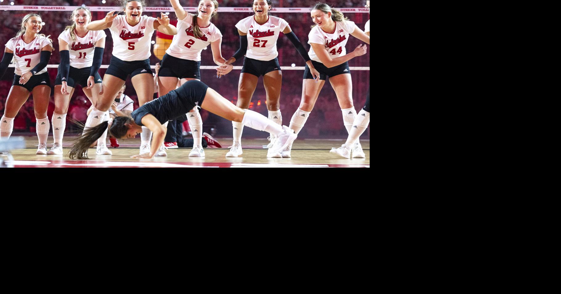 Lexi Rodriguez's bubbly personality shines through on Volleyball Day in Nebraska