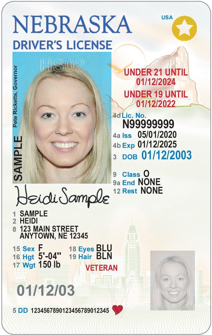 Nebraska DMV unveils new driver s license in first redesign since 2009