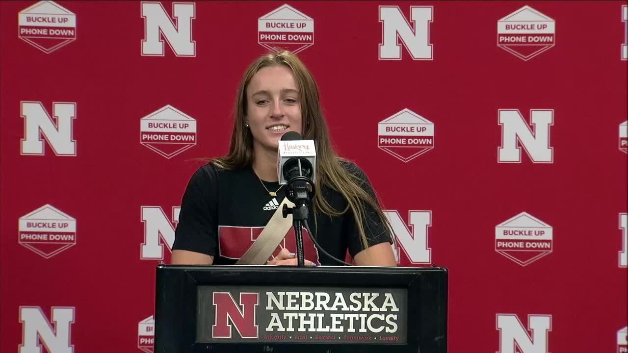 Jordy Bahl s press conference following her transfer to Nebraska softball