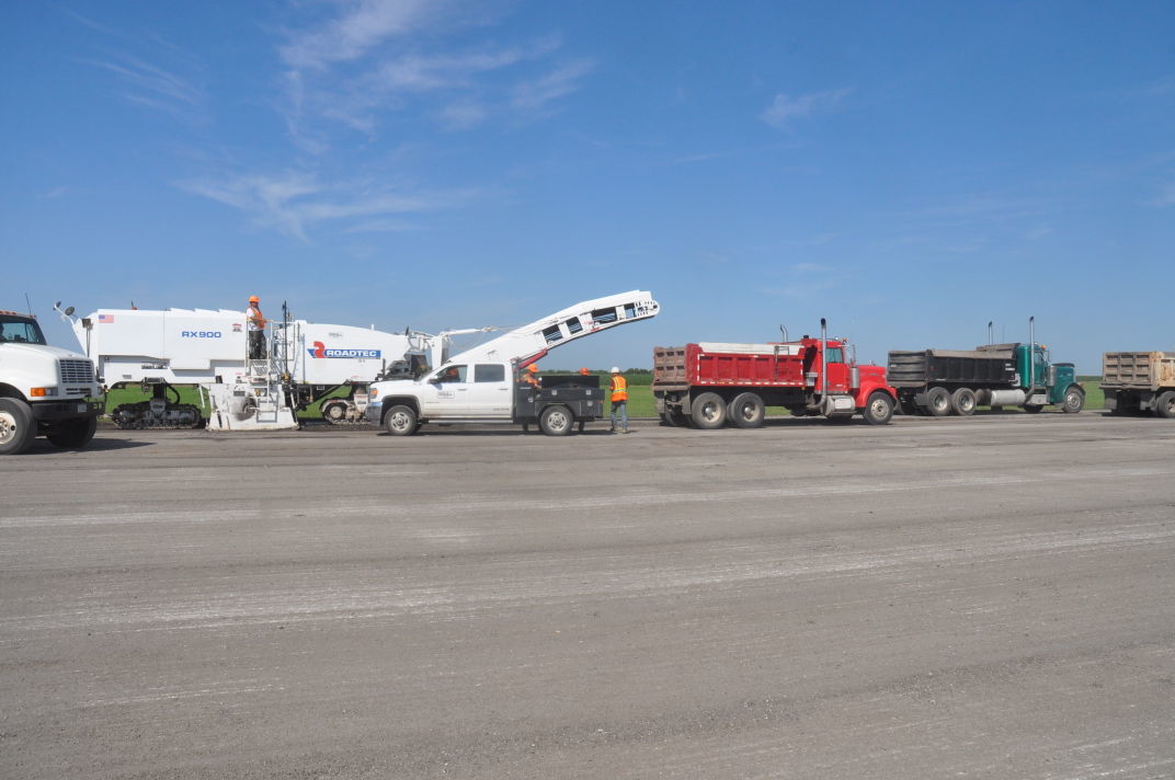 Airport runway under construction