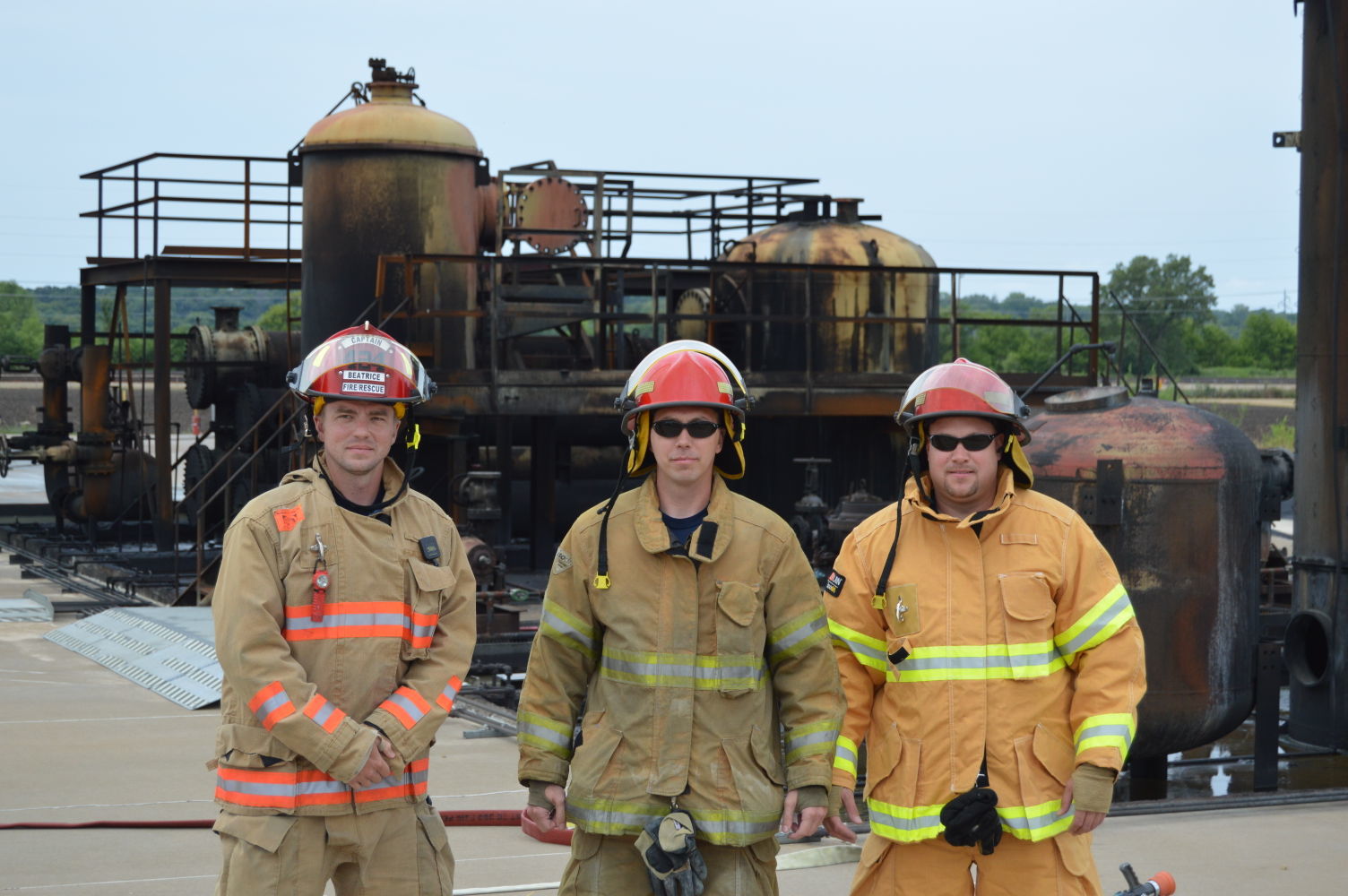 Area firefighters attend industrial fire training