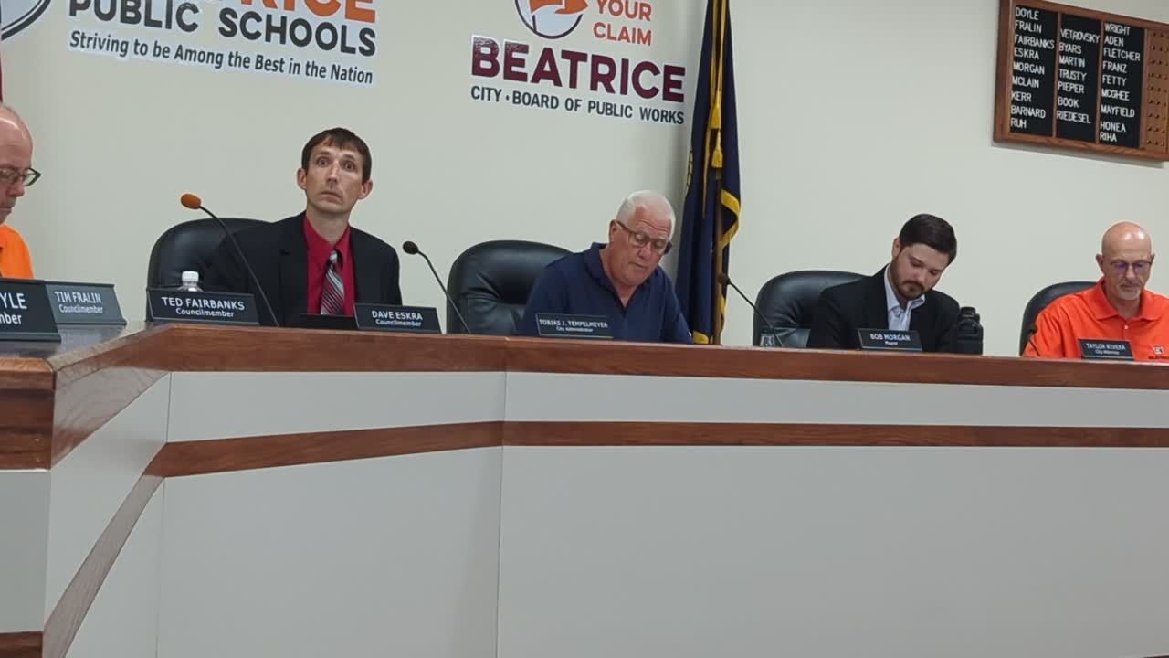 Beatrice City Council holds budget hearing