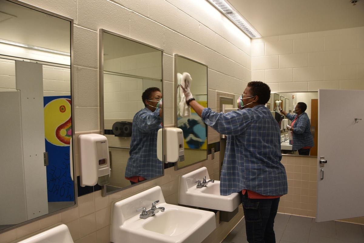 SCC superintendent and BHS custodian discuss increased cleaning efforts