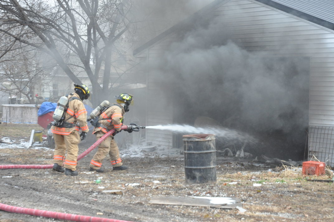 Firefighters respond to garage fire