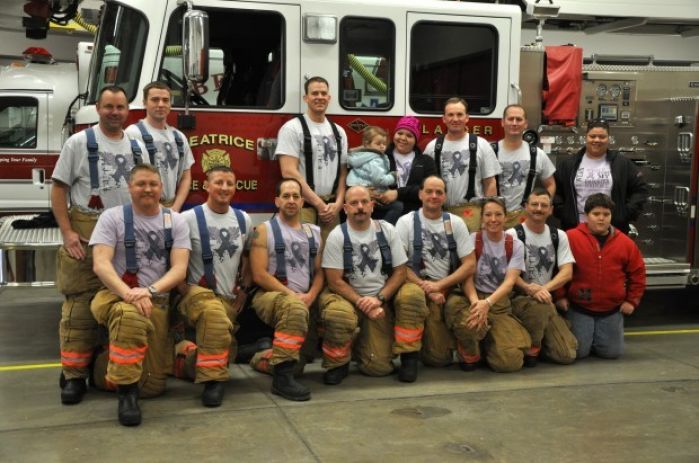 Beatrice firefighters support teen fighting cancer