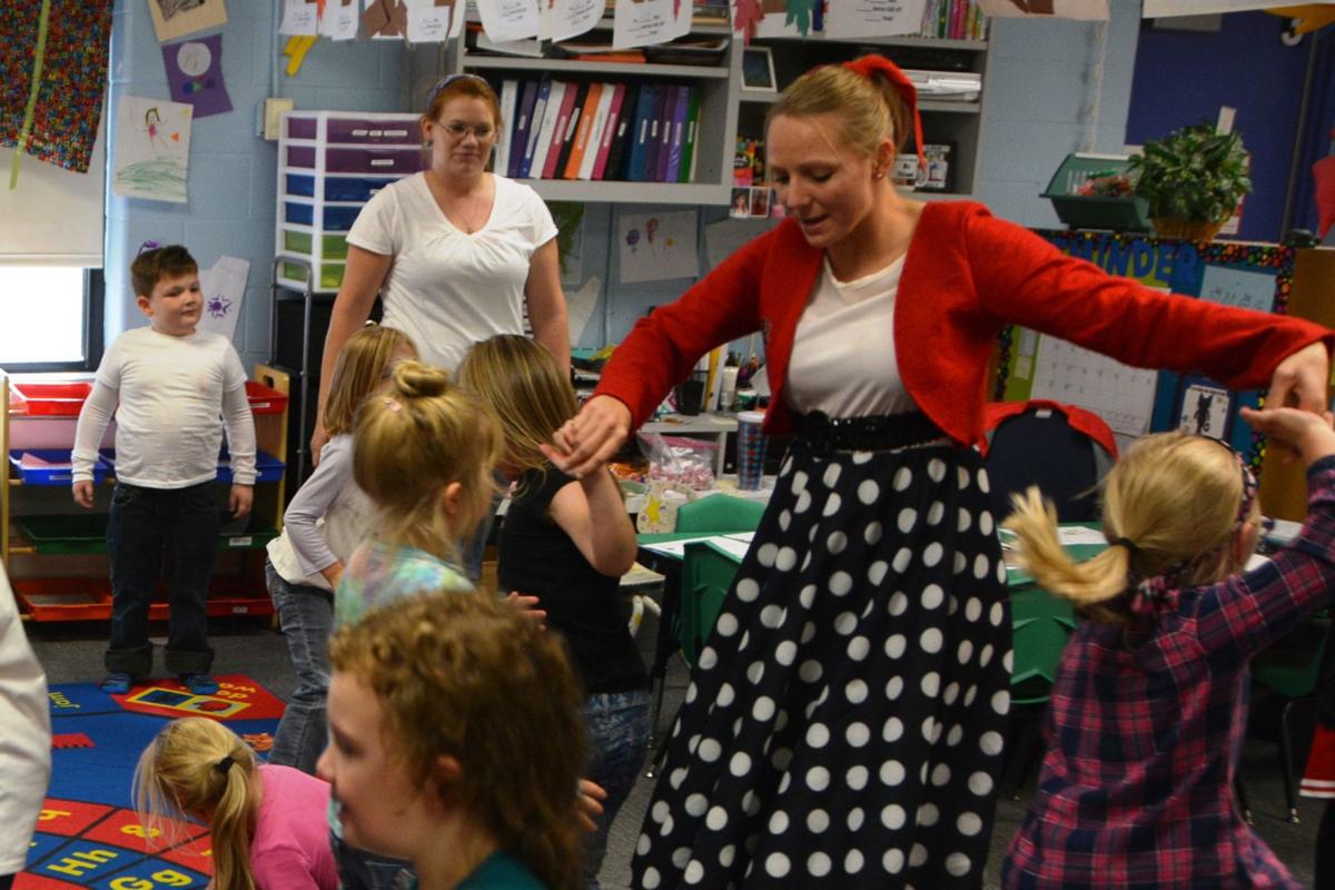 Celebrating 50 days in 50s style Paddock Lane kindergarten students