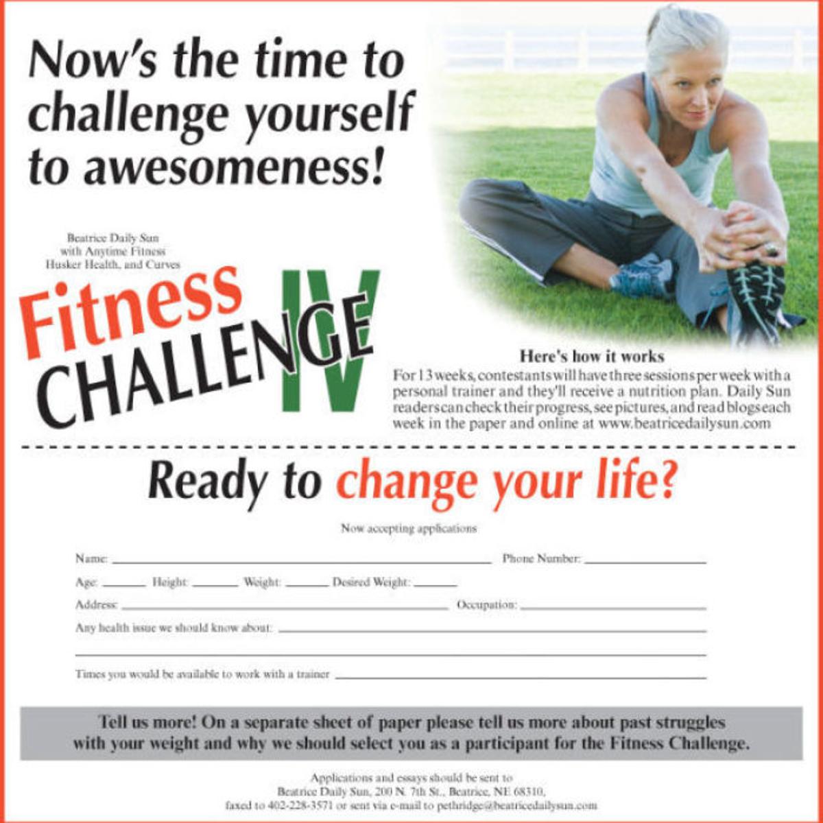 Last Week To Apply For Fitness Challenge Fitness Challenge