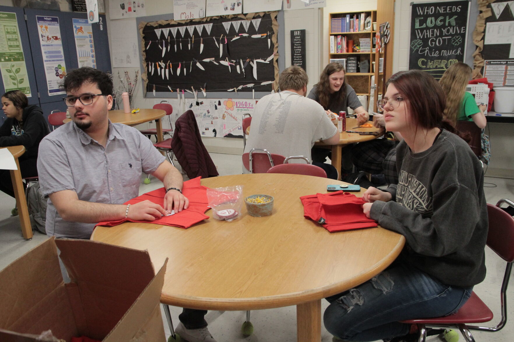 Beatrice High School sewing class works with BVCA