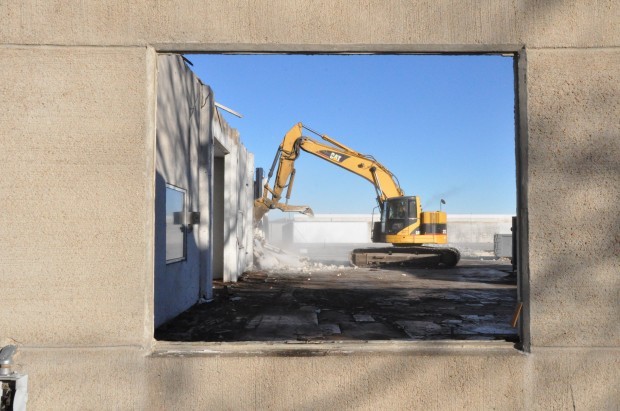 Kees building being demolished