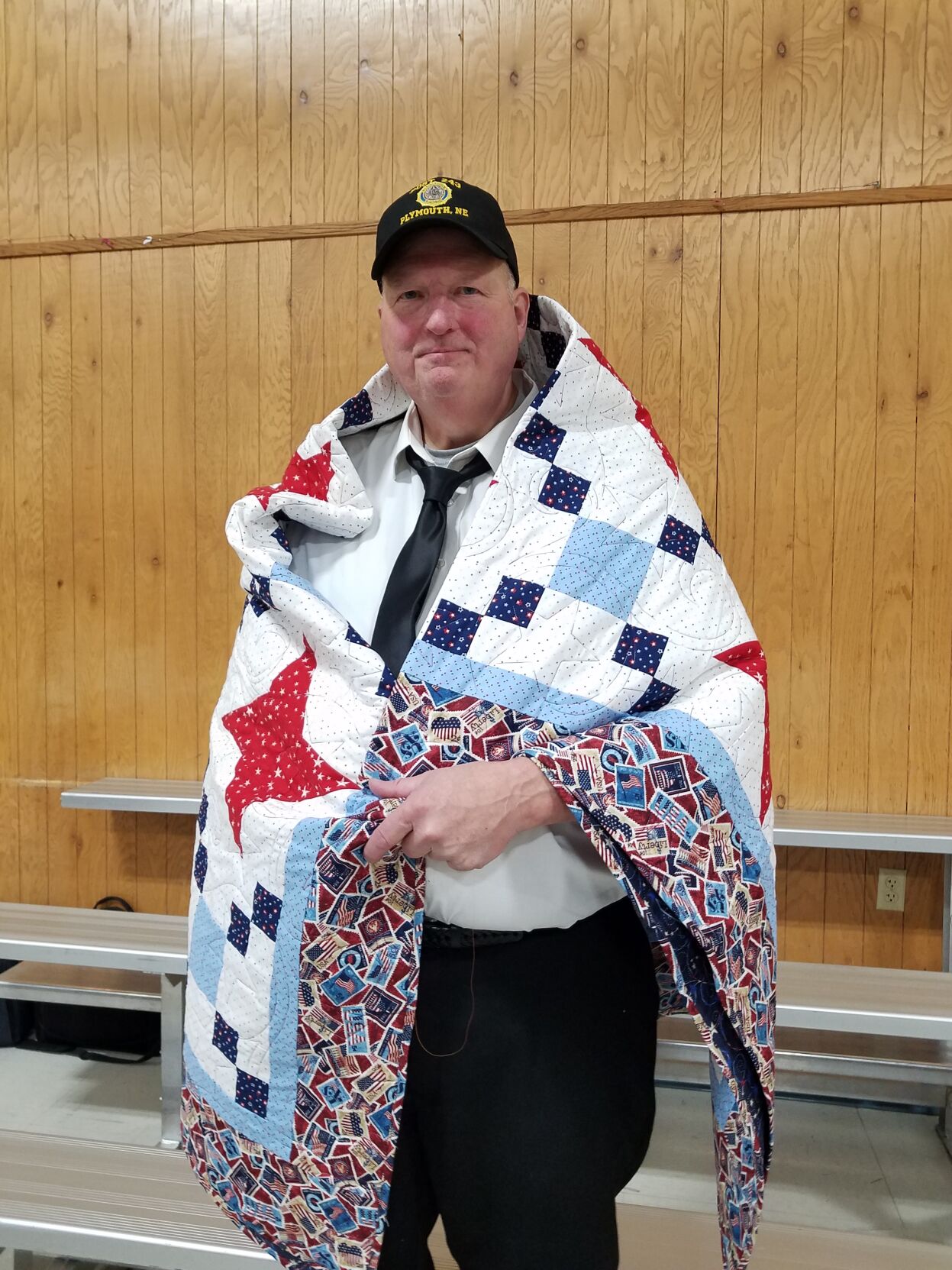 Quilts awarded during Plymouth ceremony