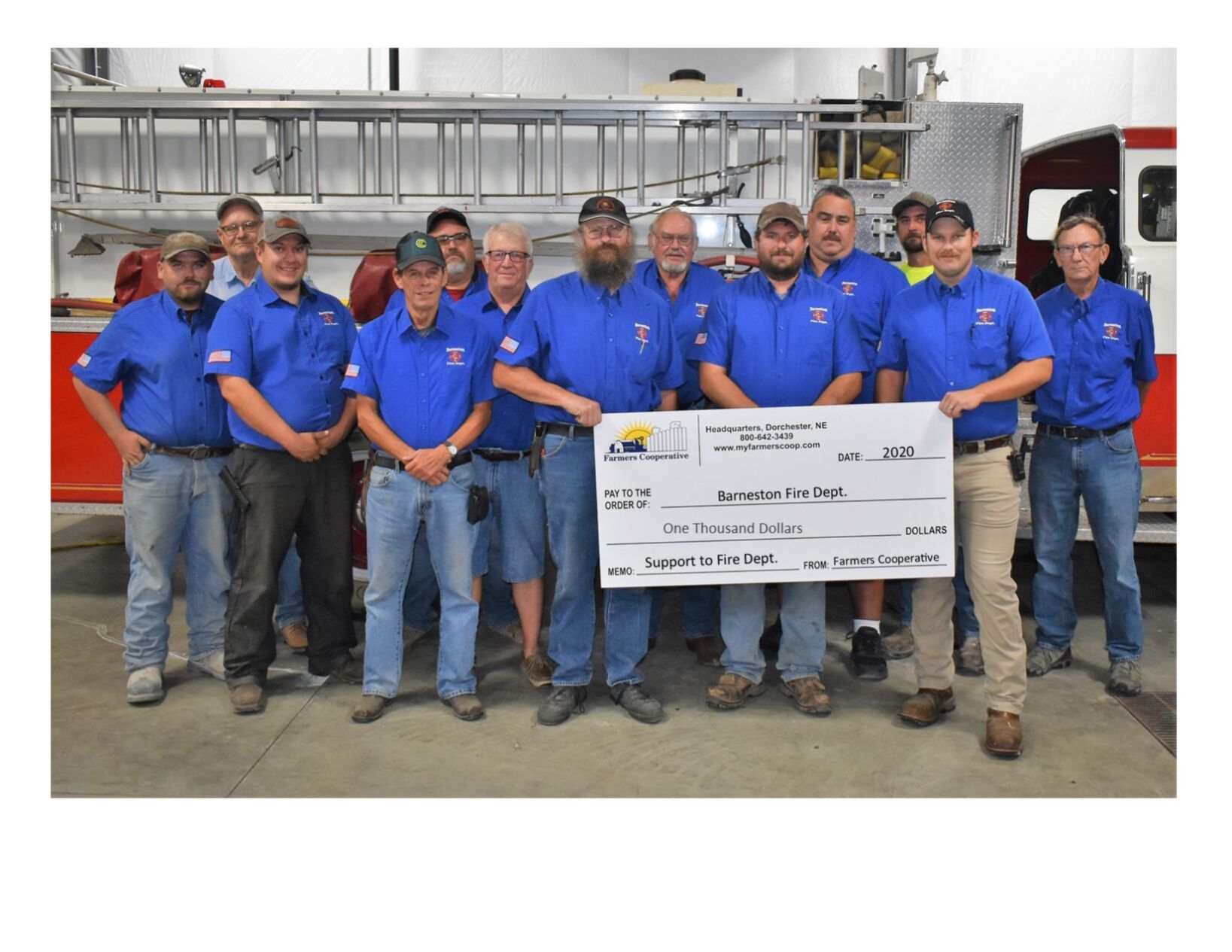 Barneston Fire Department receives grant