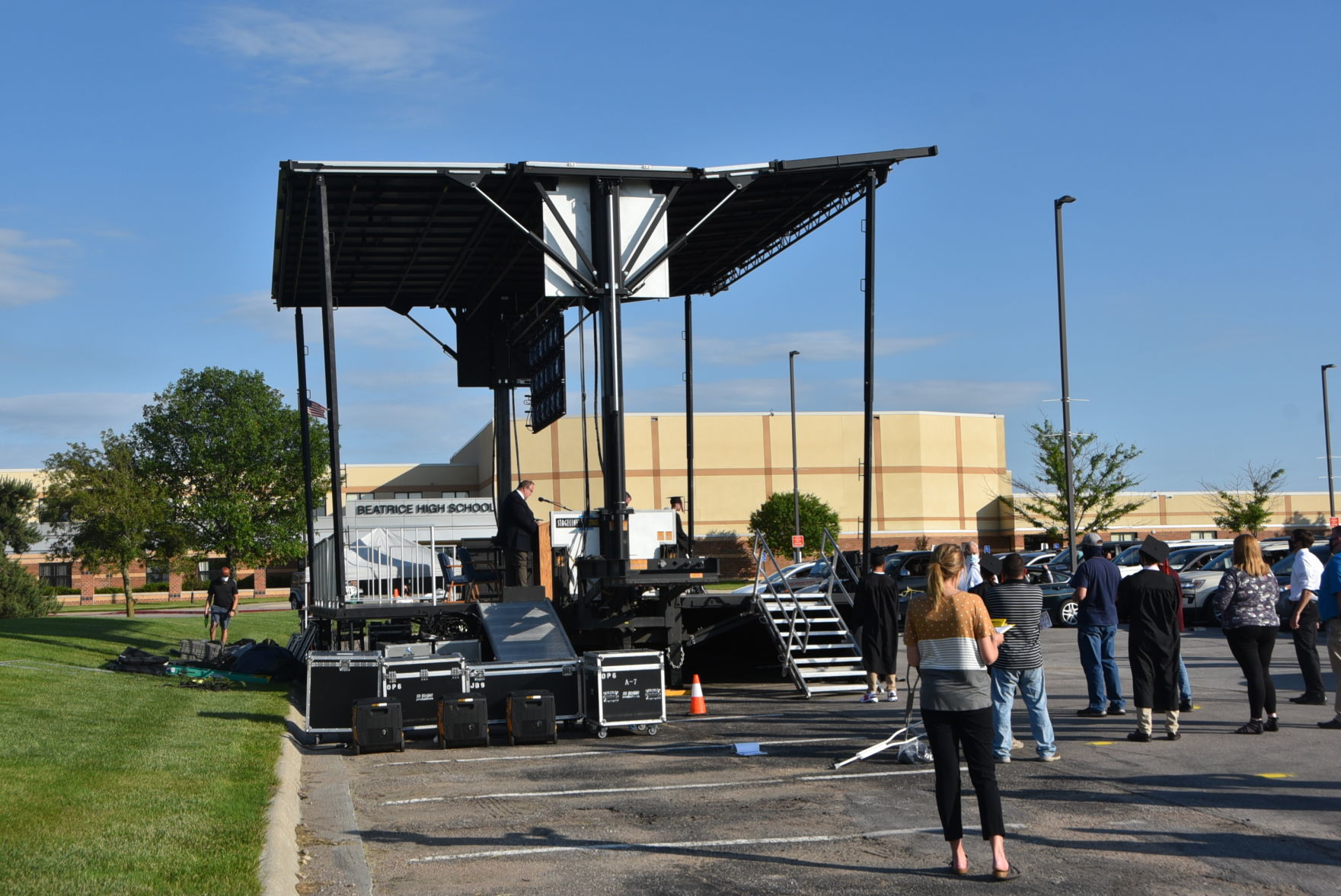 BHS Class of 2020 graduates through drive in ceremony