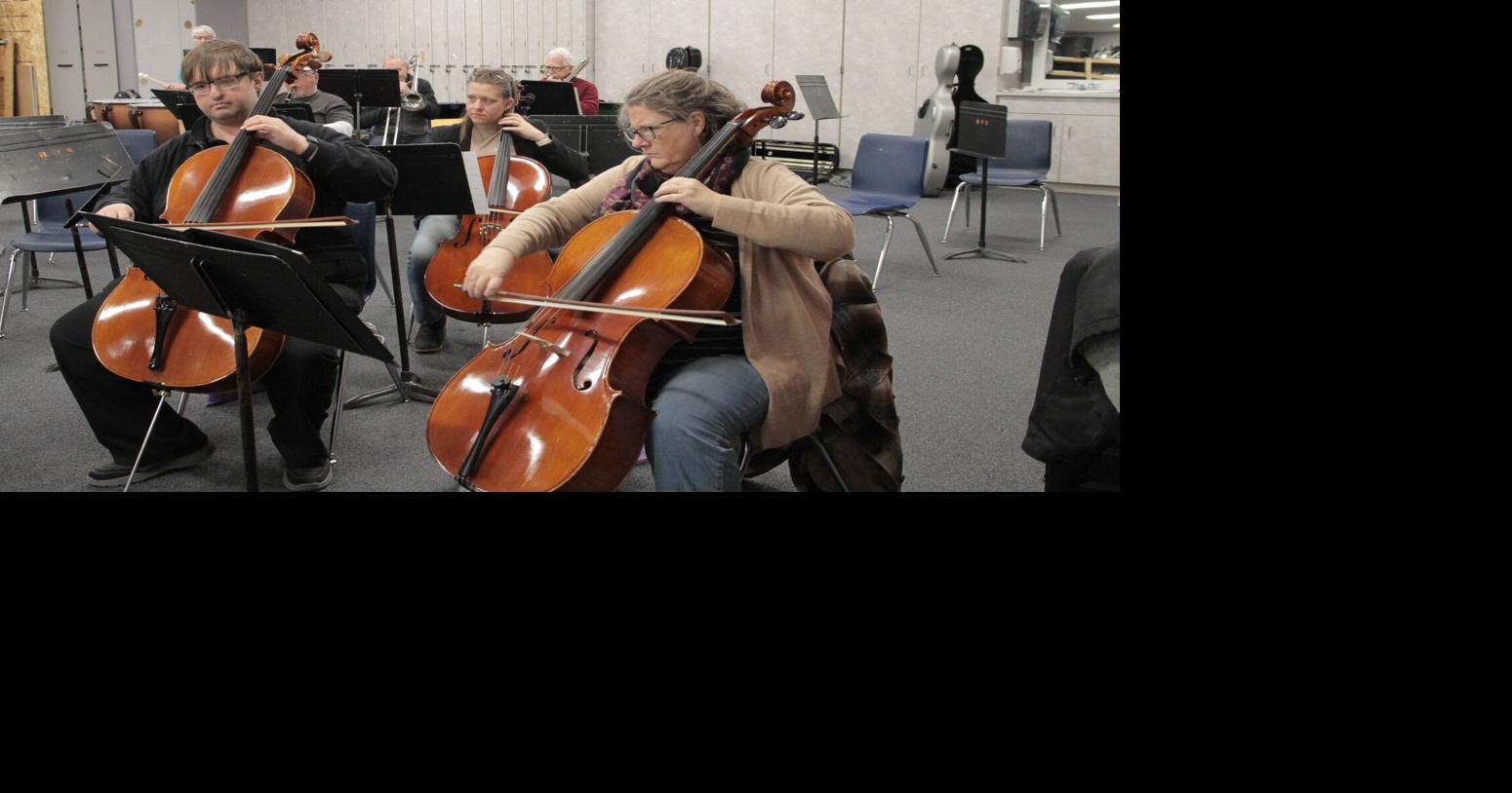 Orchestra preparing for Sunday concert