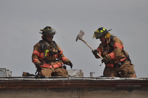 Beatrice Fire battles blaze above Sunrise Bakery