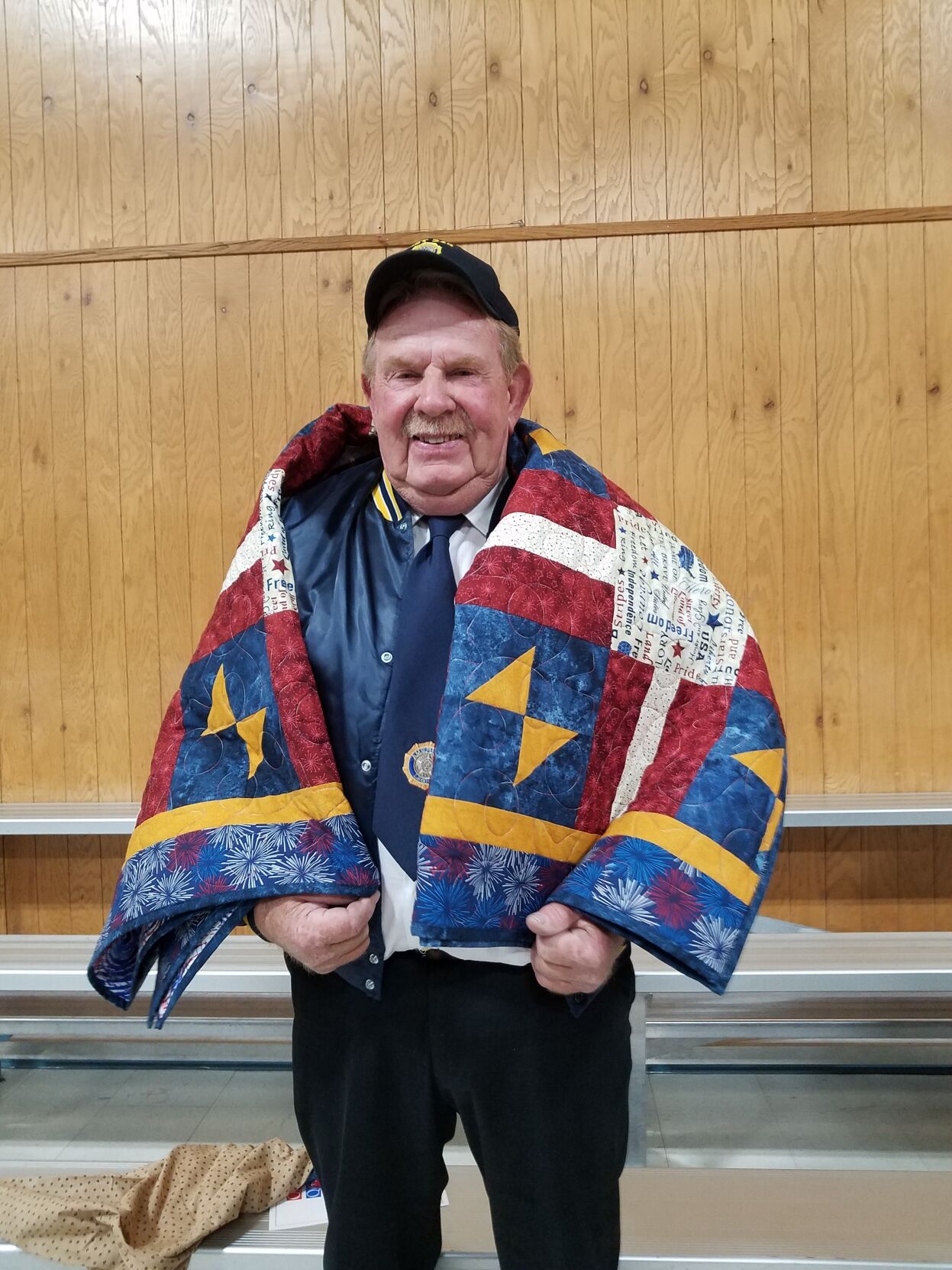 Quilts awarded during Plymouth ceremony