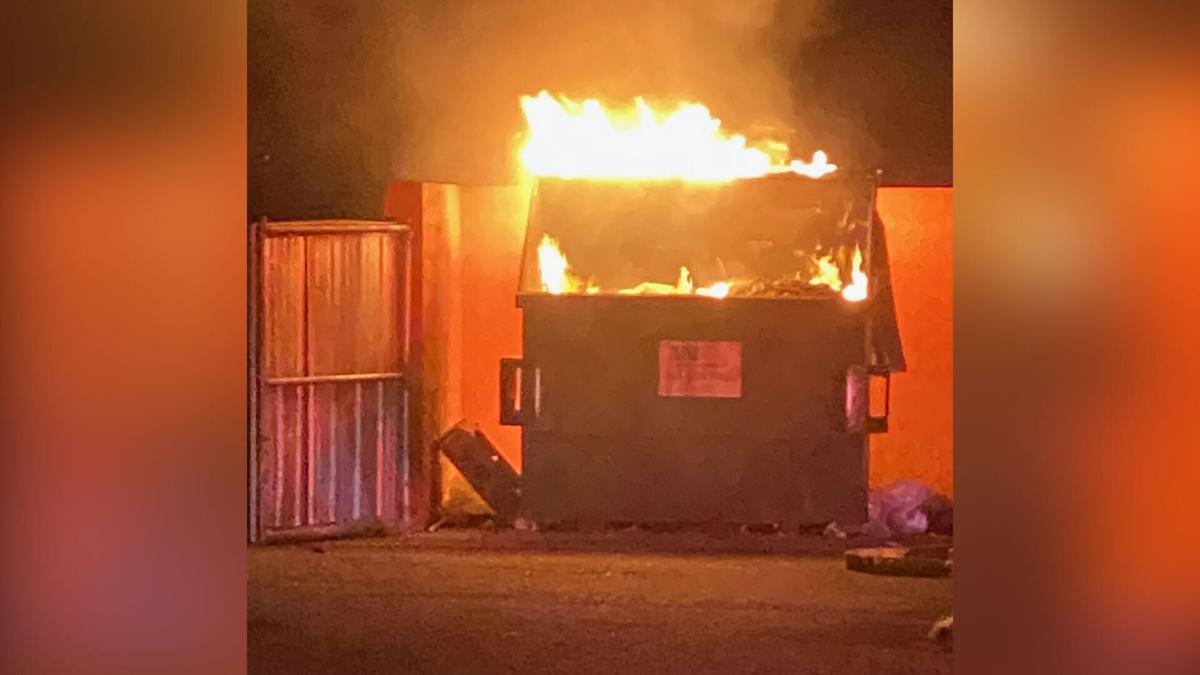 The last call of 2020 for this Florida fire department was literally a dumpster fire