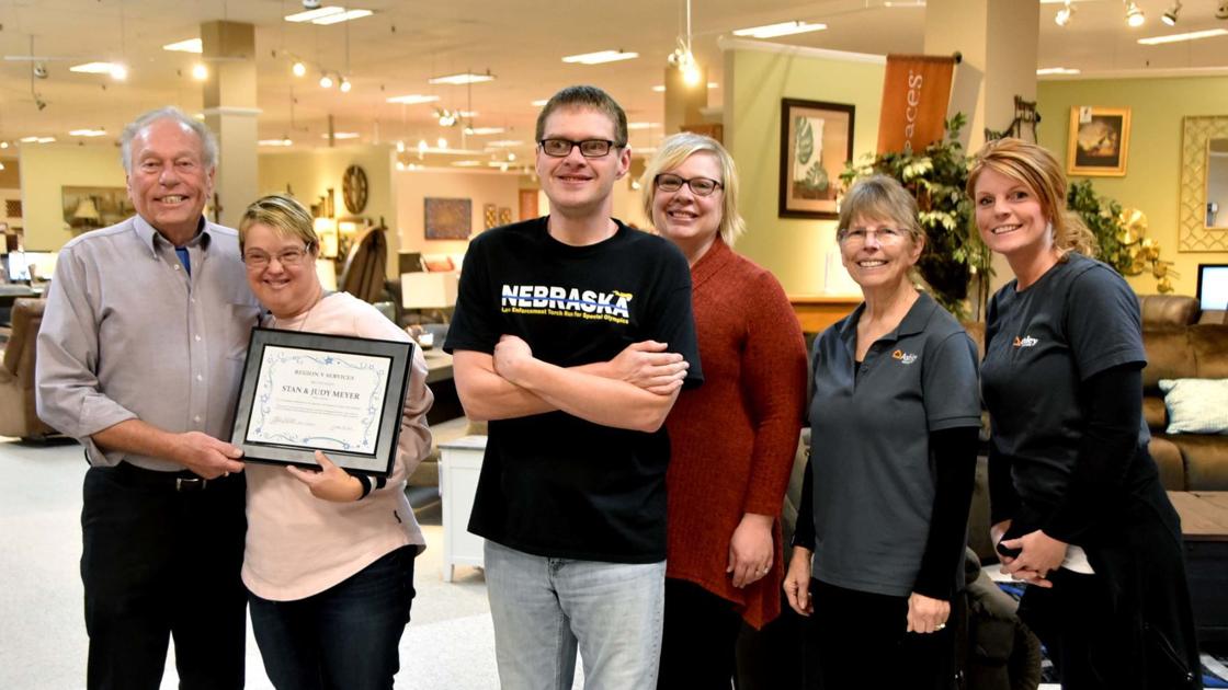 Ashley Furniture owners recognized for employing Region V Service