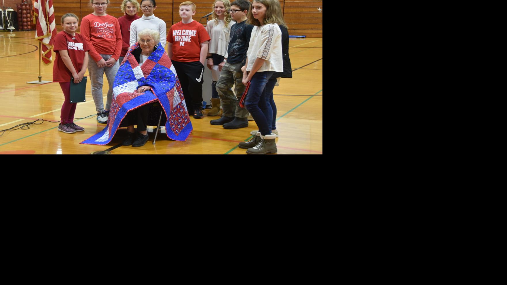 Ella Faye Winkle recognized with Quilt of Valor