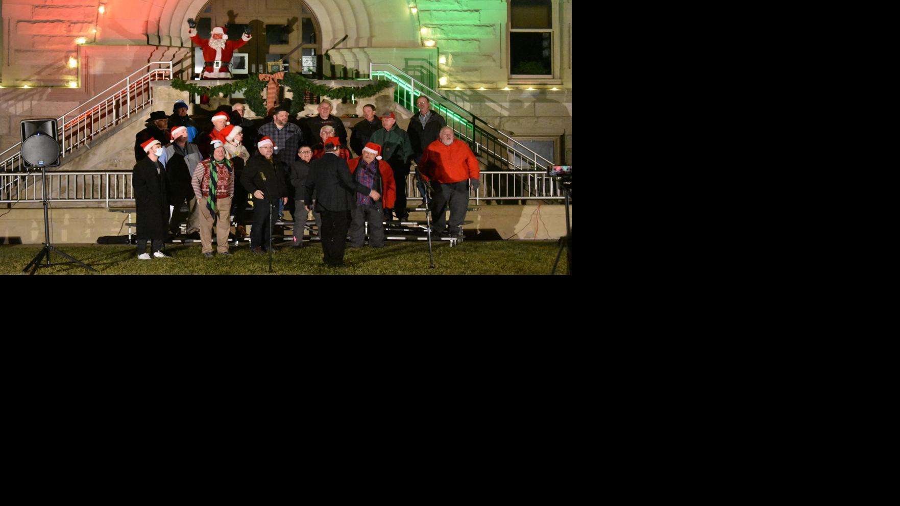 Socially-distanced courthouse lighting ceremony held Sunday evening