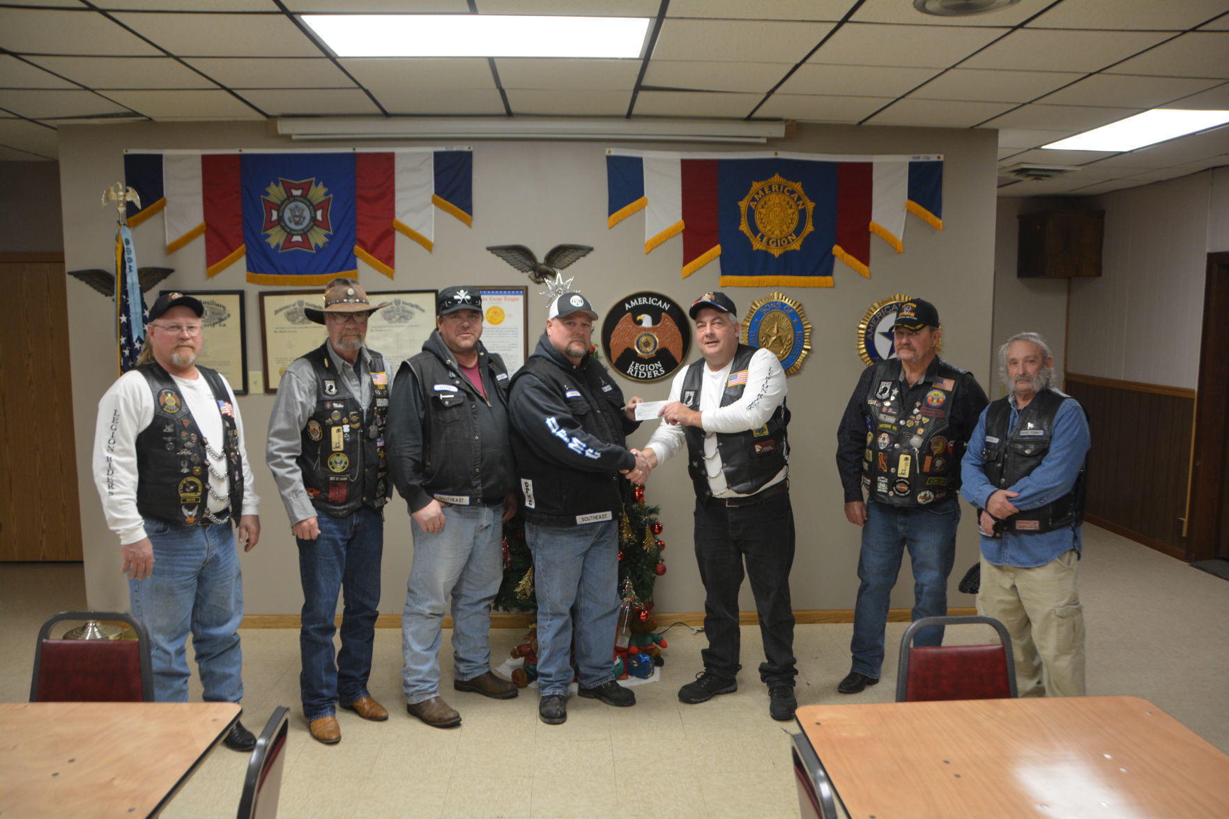 American Legion Riders donate to motorcycle club s toy drive