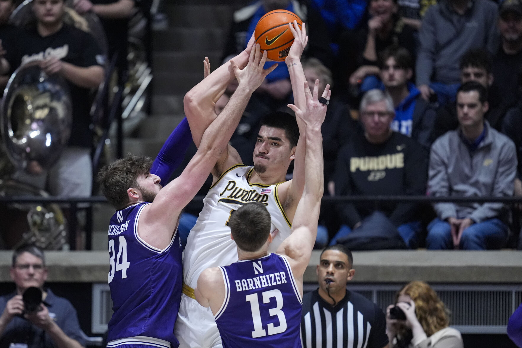 Edey helps No. 2 Purdue survive Northwestern in OT