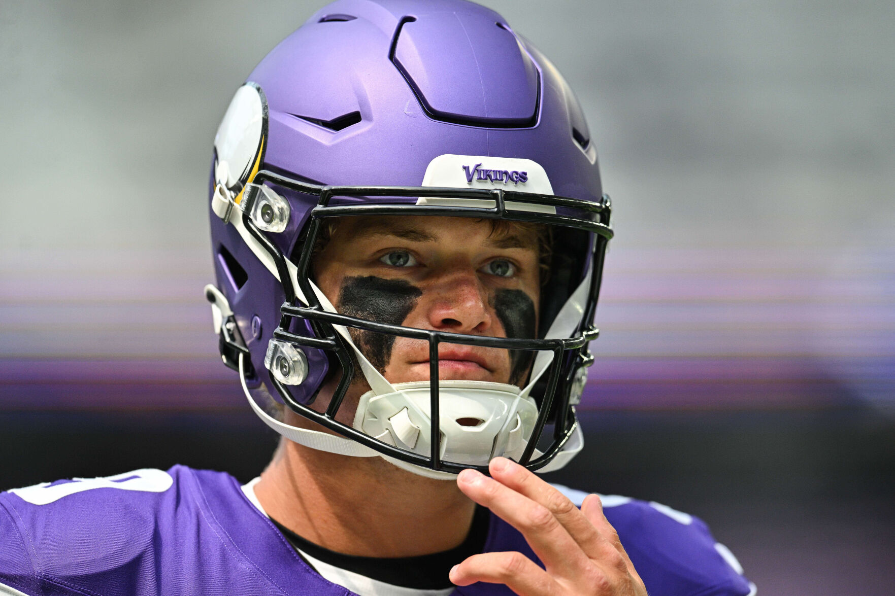 Aug 9, 2025; Minneapolis, Minnesota, USA; Minnesota Vikings quarterback ...