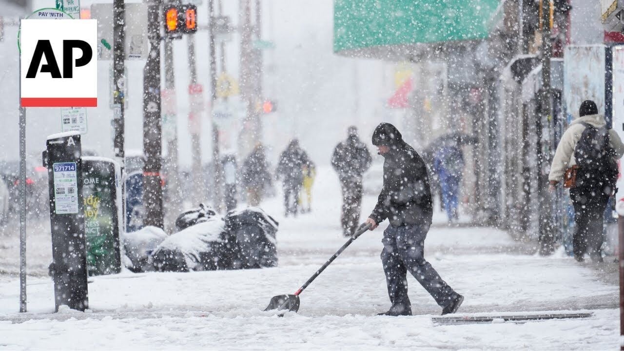 Winter storm hits Northeast closing schools and cancelling flights