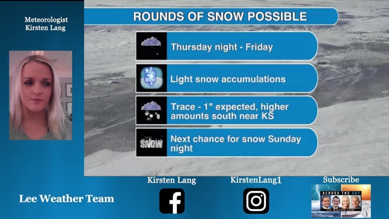 Several chances for snowfall over coming days in Nebraska Meteorologist Kirsten Lang has the forecast