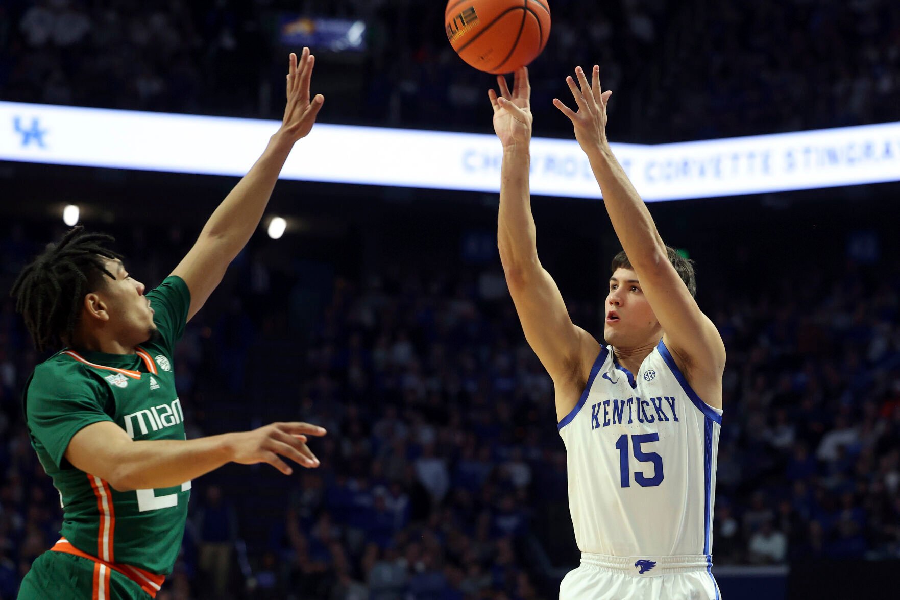 Sheppard Kentucky overwhelm Miami in ACC SEC Challenge