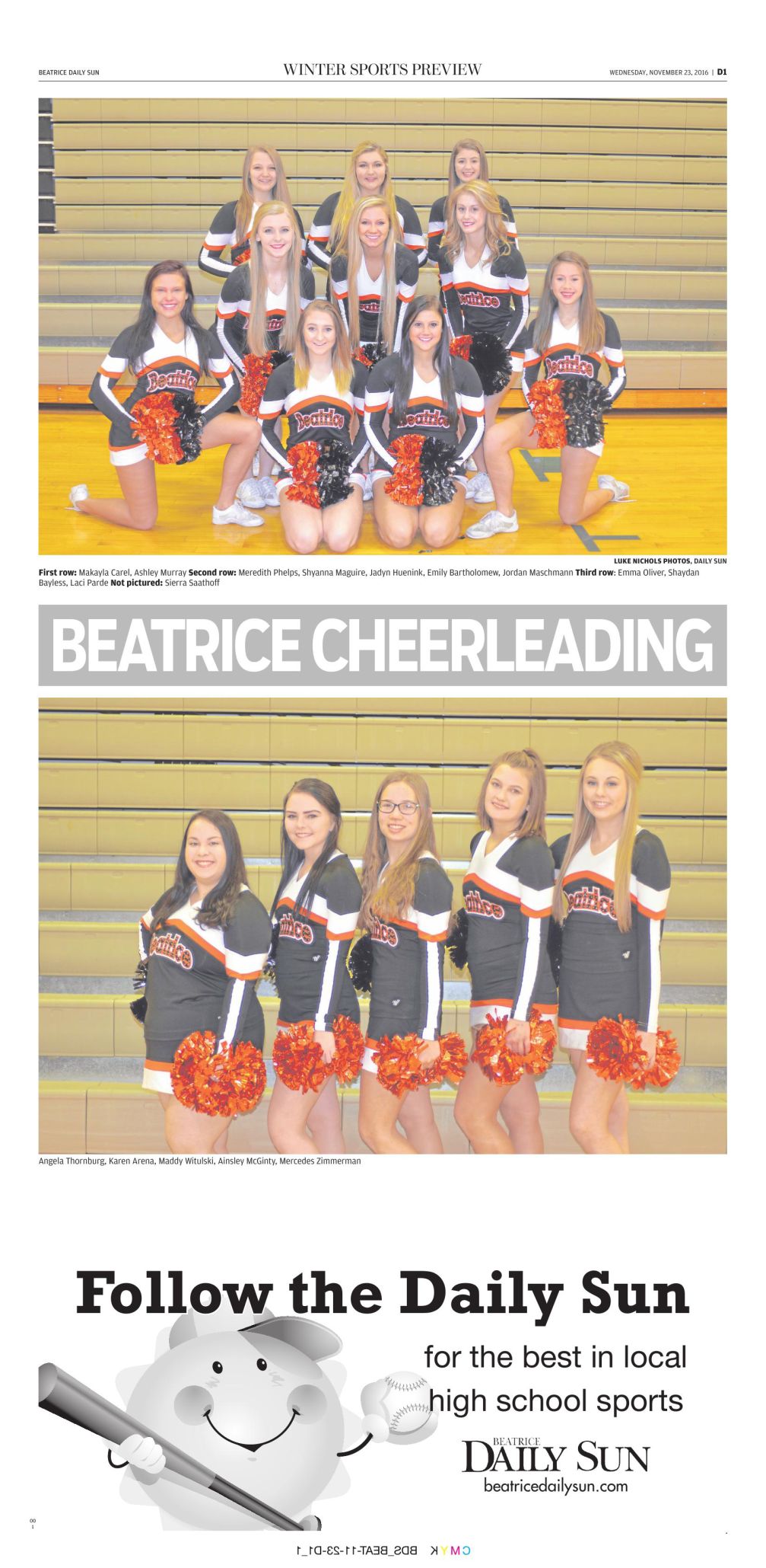 Beatrice Cheerleading