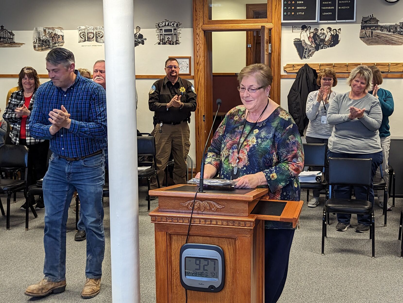 Gage County District Court clerk honored for 49 years of service