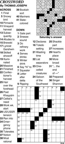 Crossword Crossword bedfordgazette com