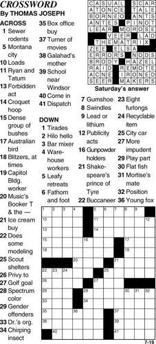 Crossword | Crossword | bedfordgazette.com