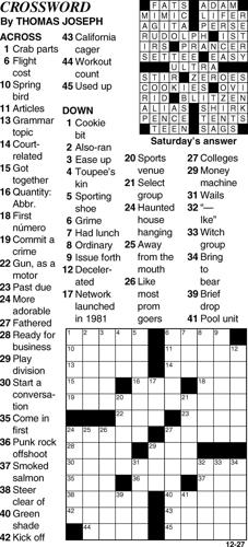 Crossword | Crossword | bedfordgazette.com